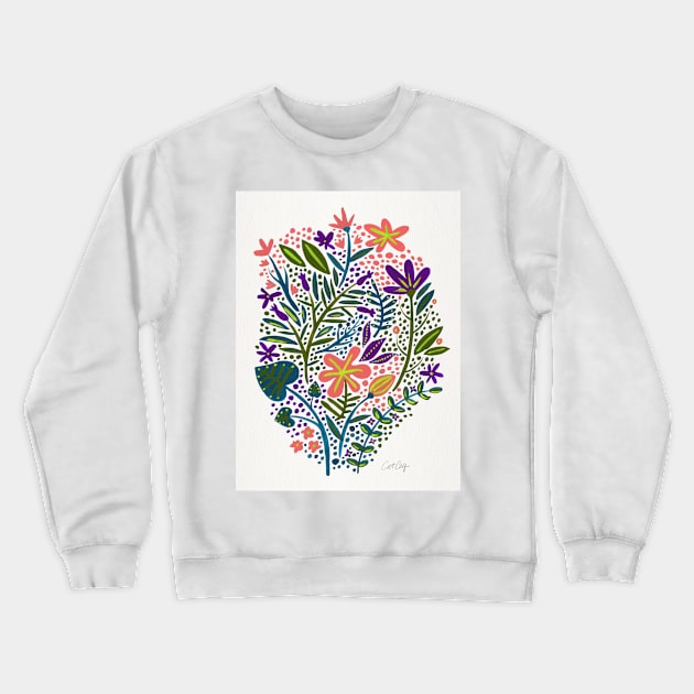 teal blush garden Crewneck Sweatshirt by CatCoq